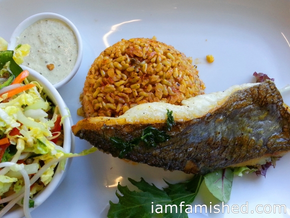 Tank for One (grilled fish with rice, salad & tartare)